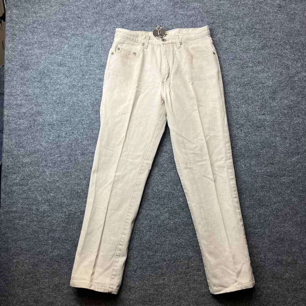Guess Jeans Men's Cream Denim Pockets Classic Straight Zip Fly USA Made‎ - 29X28